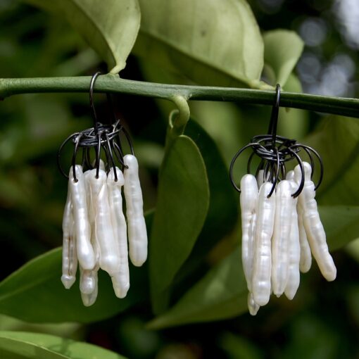 Venus Pearl Chandelier Earrings - Image 2